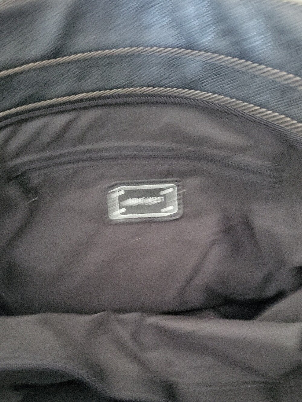 Nine West Black Saffiano Tote with Silver Plaque - Picture 6 of 7